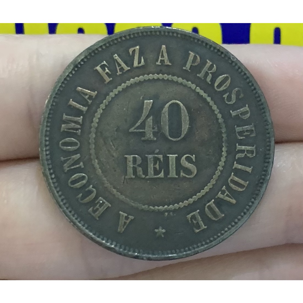 Moeda 40 Réis 1909 Repulblica do Brasil