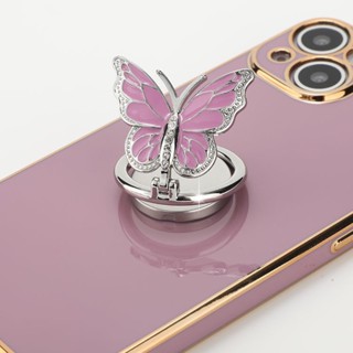 Suporte De Sucção Magnético De metal Borboleta Para Telefone Celular universal De Mesa Fivela De Anel Colagem De Artefatos De Perseguição De drama 360 ° Rotação