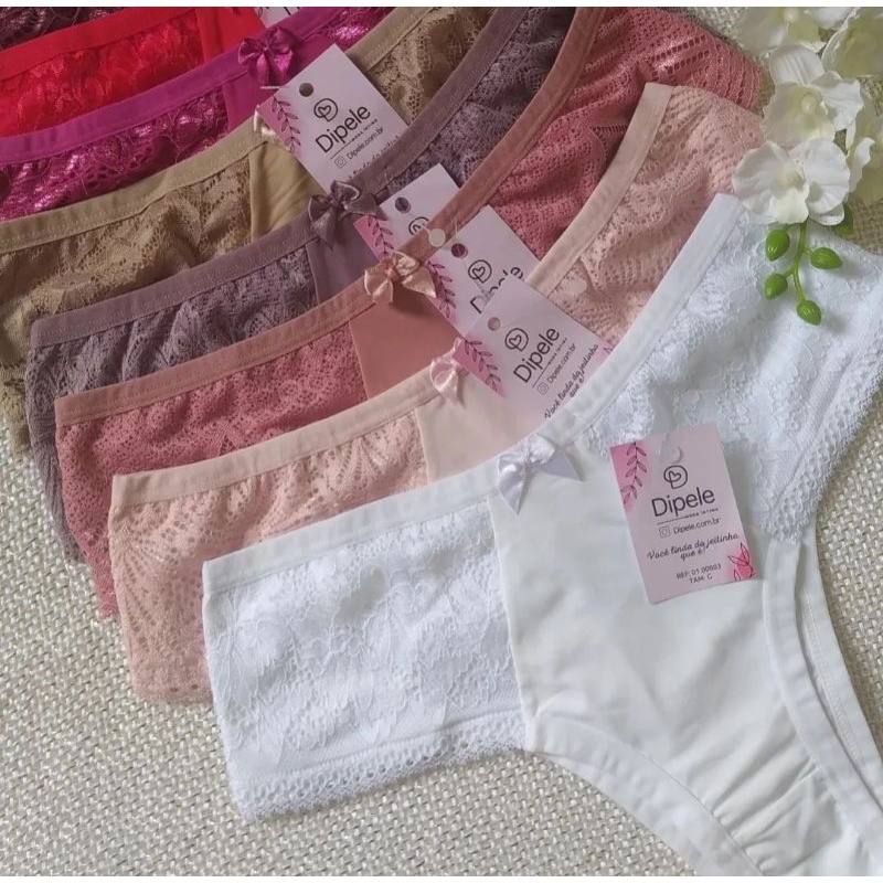 Kit 05 Calcinha Tanga Conforto Luxo FRETE GRATIS em Oferta na Shopee