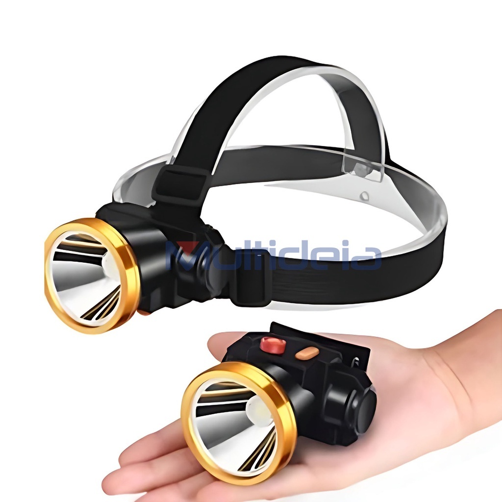 Imagem Lanterna De Cabeça 1 Led Recarregável Super Forte Bike Pesca