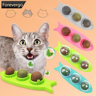 FOREVERGO Cat Mint Ball Bola De Hortelã Rotativa Parede De Bolas Acessórios De Brinquedos Gatos Licking Snacks Menta Respiração Fresca Pet Suprimentos H1N6