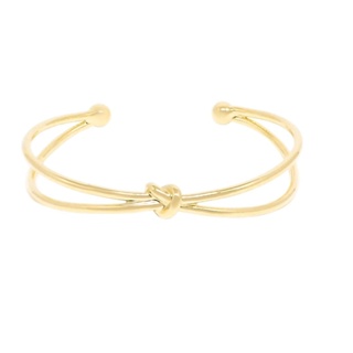 BRACELETE FEMININO FOLHEADO A OURO 18K 2 VOLTAS NÓ RAFAELLA PIUKA em Oferta na Shopee