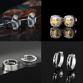Brincos de Moda Homem Brincos Simples Brincos em Zircônio All-Match Niche exclusivo High-End Titanium Steel Clip Jewelry Acessórios