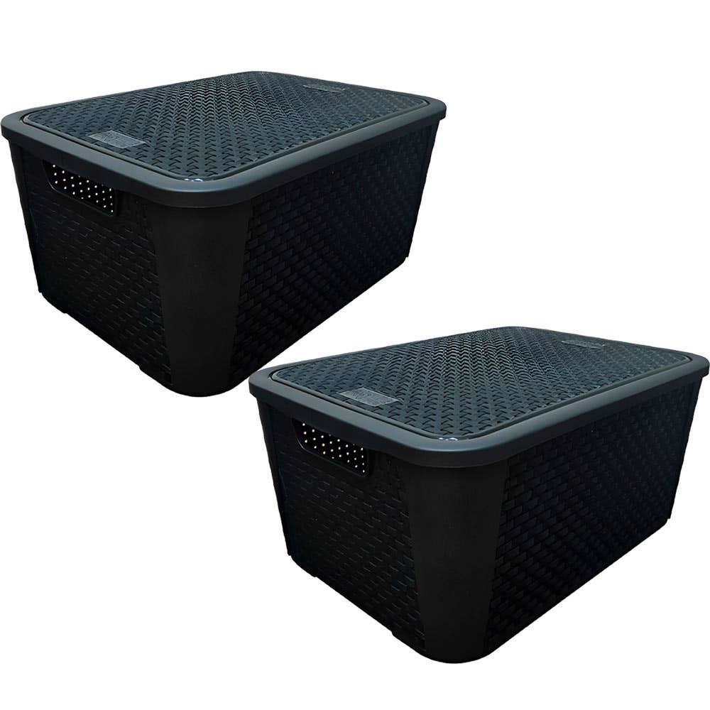 Caixa Organizadora Rattan 42 Litros 2071 PLASNEW em Oferta na Shopee