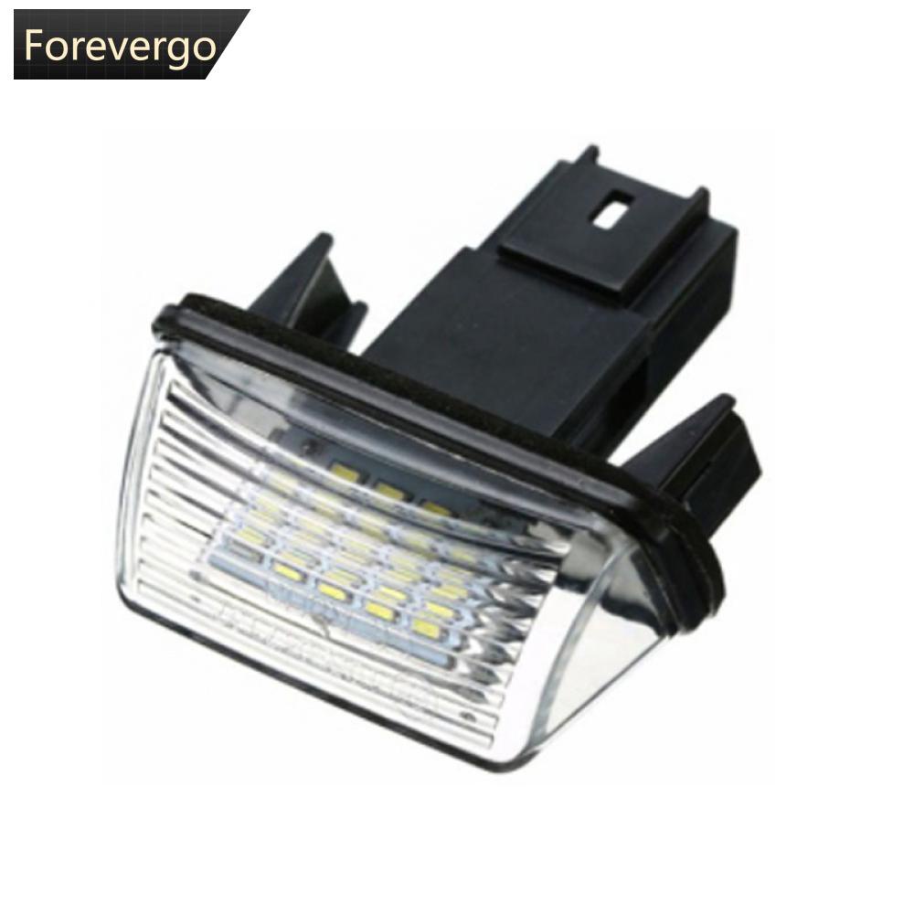 FOREVERGO 1PC 18LED Lâmpada De Placa De Carro 12V 6500K Para Peugeot 206 207 307 308 406 407 Citroen C3 C4 C5 C6 D8K3