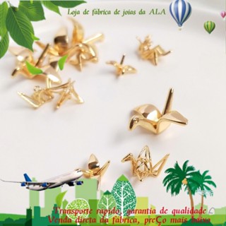 💖Joias DIY acessórios💖14K banhado a ouro e cor de isolamento tridimensional de um único orifício Pingente de papel mil pingente artesanal DIY brincos pingente Acessórios para brincos [Pendente/Colar Pulseira Brincos]