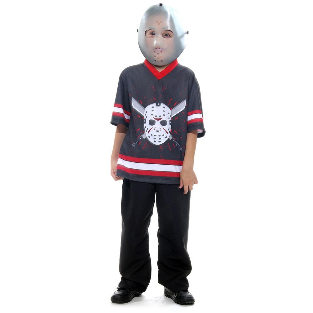 Fantasia Jason Camiseta C/ Máscara Menino Infantil Halloween em Oferta na Shopee