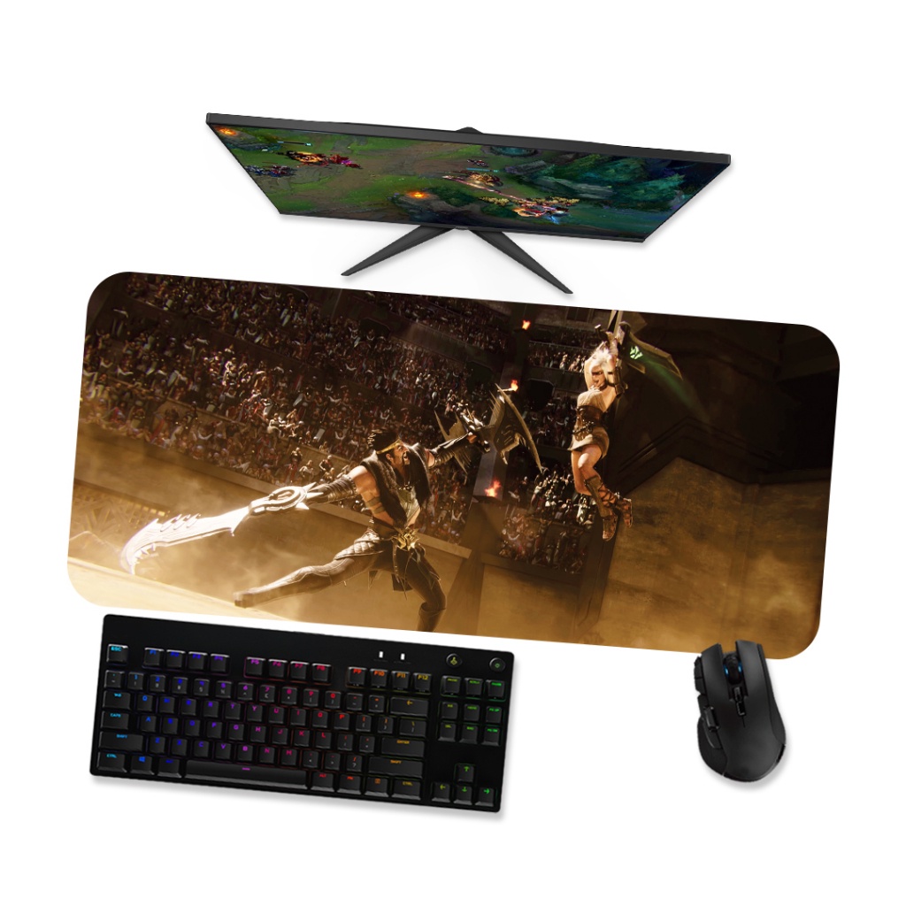 Mouse Pad Gamer Grande LoL  DRAVEN X RIVEN 1  LoL 90x40 80x40 60x40 70x30 45x40