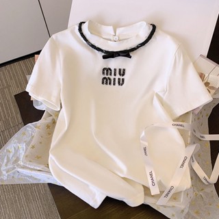 Camiseta Manga curta Camiseta feminina Novo Estilo Estilo Loose Slimmer Look Top