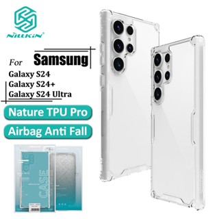 Capa Nillkin Nature Pro Samsung S24 Ultra S24 + S24 Fina De Luxo TPU Transparente Traseira À Prova De Choque