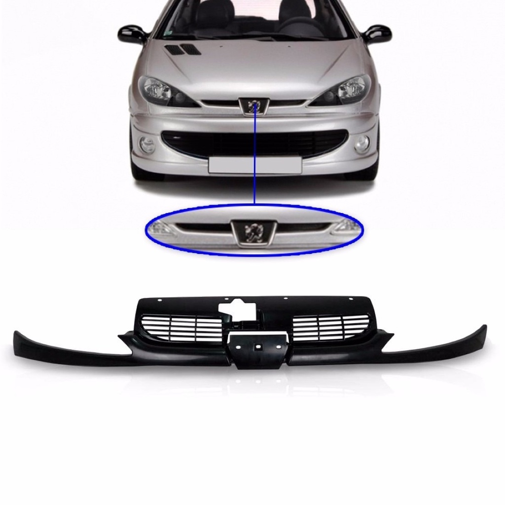 Grade Peugeot 206 1999 A 2011 em Oferta na Shopee