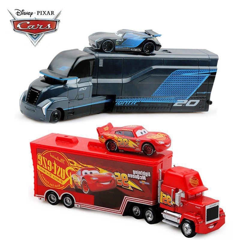Disney Pixar Carros Brinquedos Relâmpago McQueen Rei & Dinoco Jackson Tempestade Mack Tio Caminhão 1 : 55 Diecast Modelo