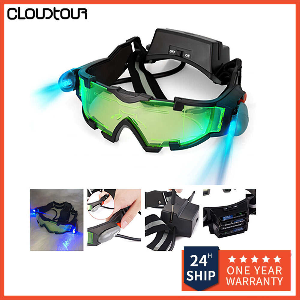 Óculos De Vidro Com Visão Noturna Ajustáveis Luz De Inversão Caça À Prova De Vento em Oferta na Shopee