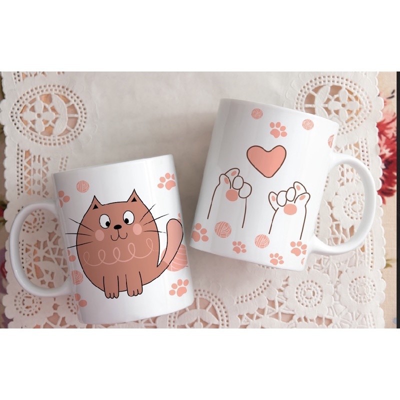 Canecas personalizadas porcelana gatos/Gatinhos 325ML em Oferta na Shopee
