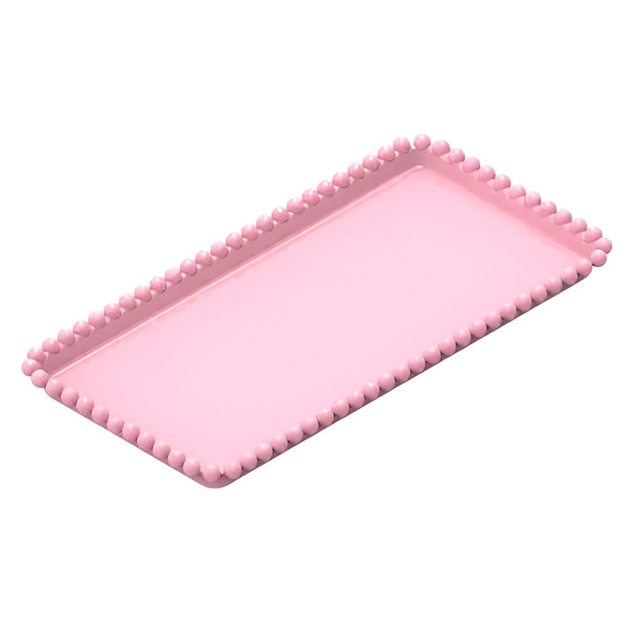 Bandeja Esfera Acrílica Durável Retangular - Rosa Candy - 25x13cm - 1 unidade - Rizzo - Rizzo em Oferta na Shopee