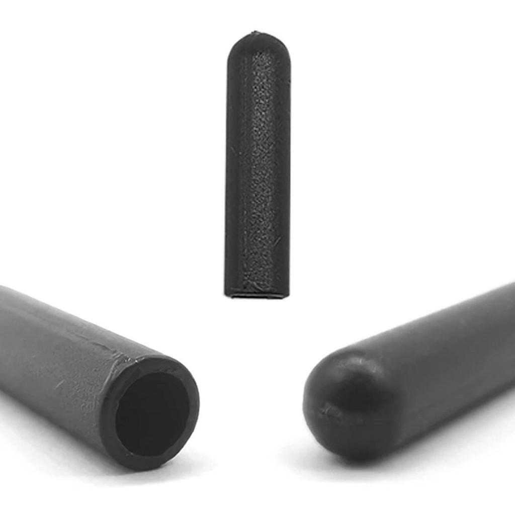 Terminal Para Cadarço 5Mm X 25Mm C/50 Preto Plástico Uso Profissional Alta Qualidade Ótimo Custo-Benefício