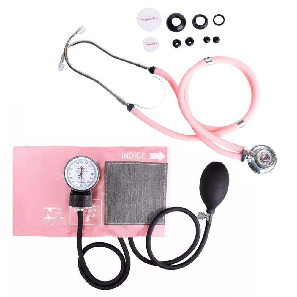 Kit Esfigmomanômetro + Estetoscópio Premium