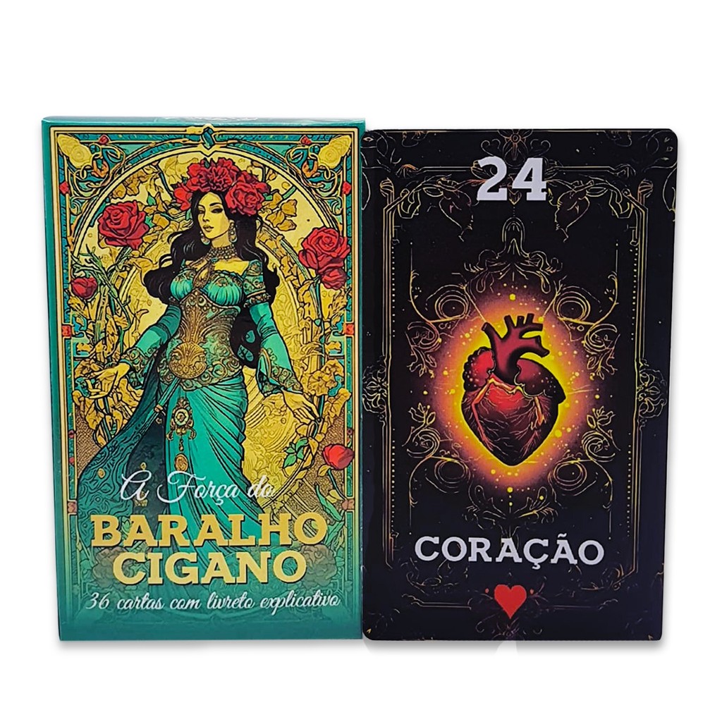 Força do Baralho Cigano Espiritual 36 Cartas Tarô c/ Manual em Oferta na Shopee