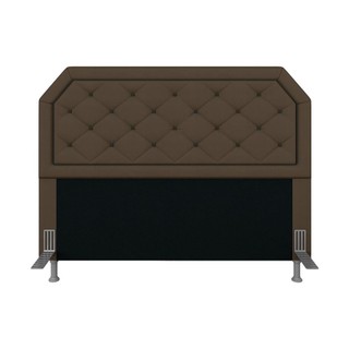 Cabeceira Estofada Cama Box Queen Florença Suede Marrom - Móveis Arapongas em Oferta na Shopee