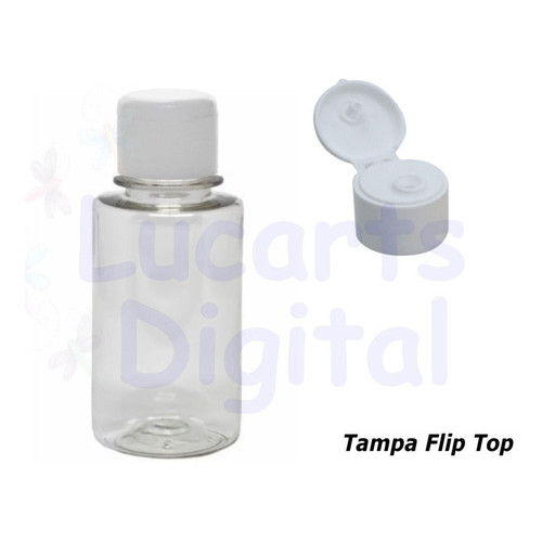 100 Frascos Plástico Pet 100 Ml Flip Top Para Álcool Gel