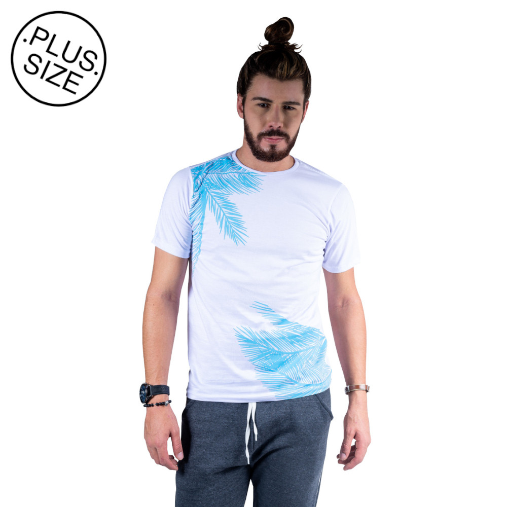 Camiseta Plus Size Estampado Palmeiras