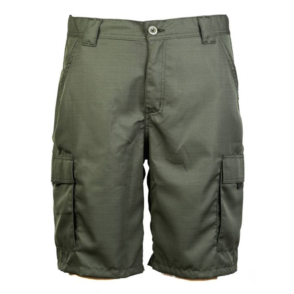 Bermuda Cargo Verde Militar Rip Stop Protecao UV 50+ 6 Bolsos Confortavel Premium