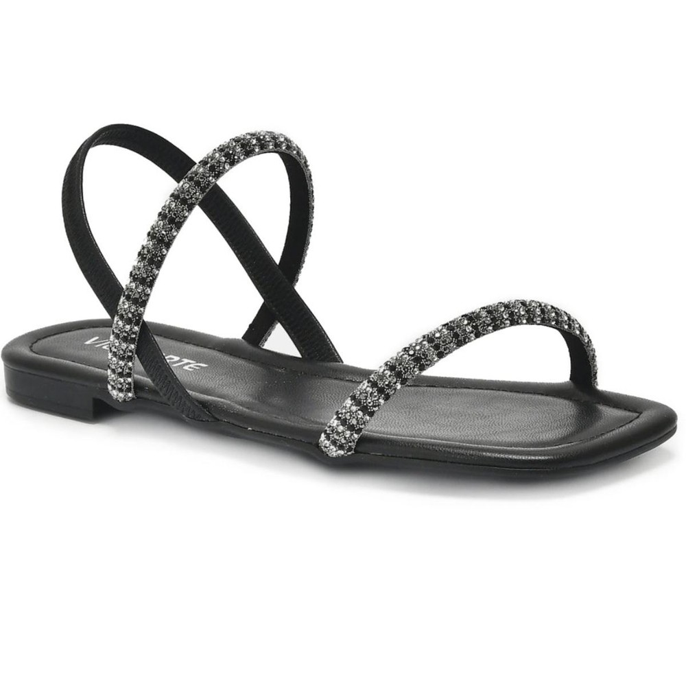 Rasteira Via Marte Strass Feminina - Preto em Oferta na Shopee