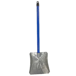 Pá de Lixo Aço Galvanizada 90° Com Cabo De Madeira 80cm – Super Resistente Limpeza Casa
