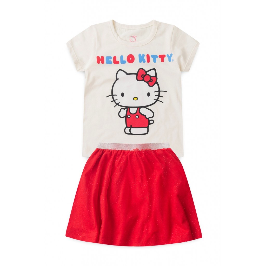 Conjunto Infantil Feminino Pequena Gatinha - Hello Kitty - Baby & Kids Fashion