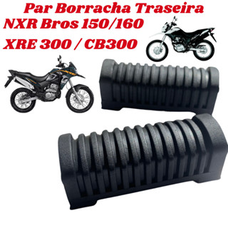 Borracha Pedaleira Traseira Nxr Bros 150 160 XRE 300 Cb 300 em Oferta na Shopee