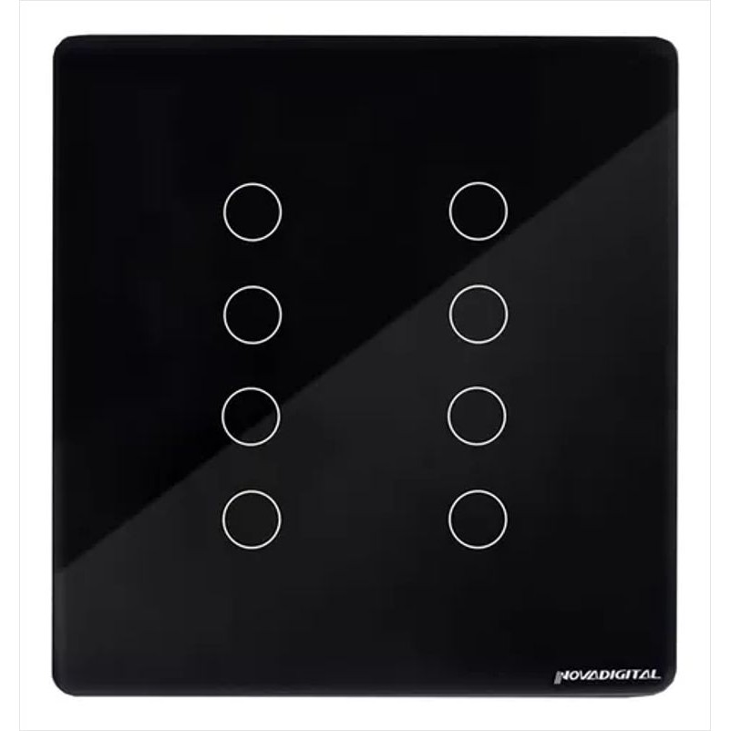 Interruptor Inteligente Zigbee Novadigital 8 Botões Preto