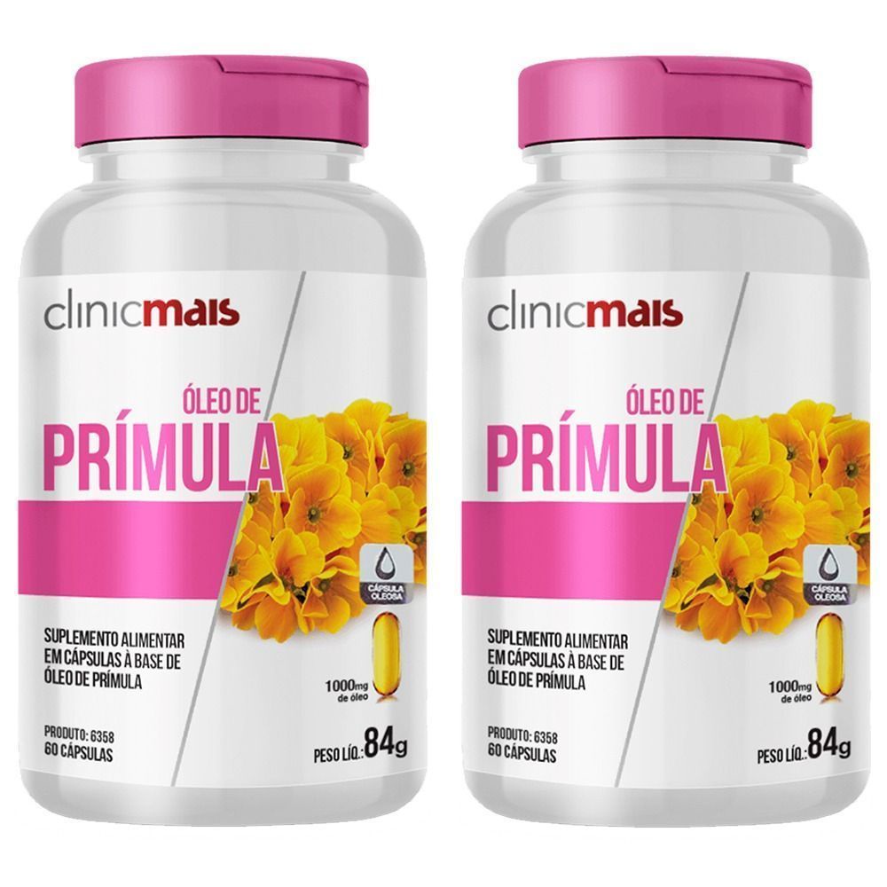 Kit 2x Óleo de Prímula 60 Cápsulas ClinicMais