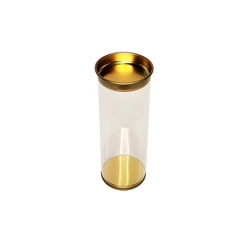 Pote Redondo - Dourado - Com Tampa - Alta - 6 Uni - ArtLille