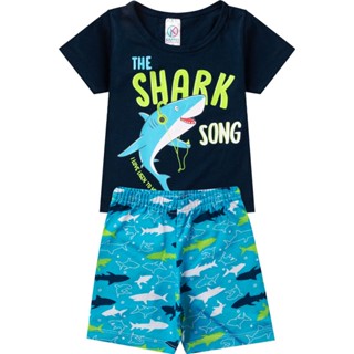 Pijama Verão Infantil Masculino Kappes Azul