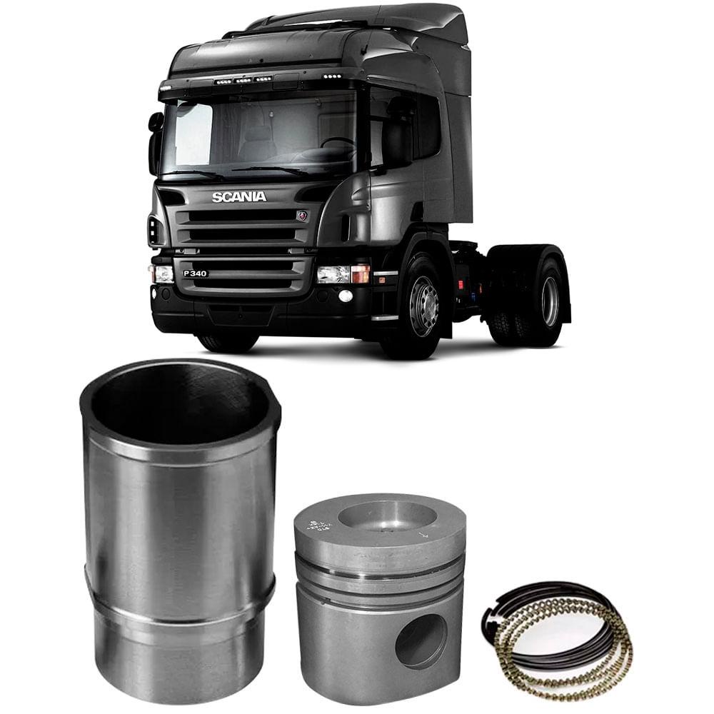 Kit Motor Camisa Pistão Anel Scania P340 2009 A 2017