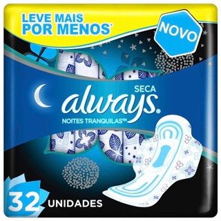 Absorvente Always Active Noturno Seca Com Abas Leve 32 Pague 28