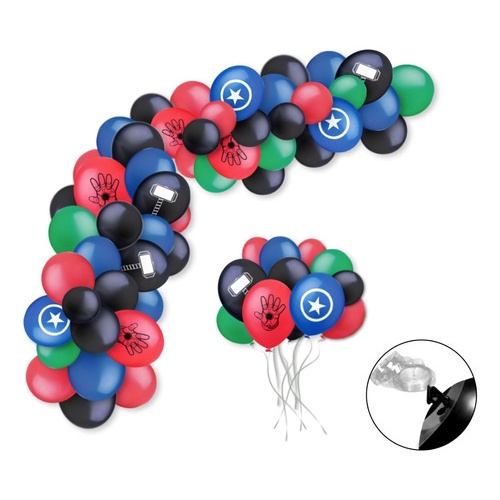 Kit Balão Bexiga Super Herói Balão Bexiga Vingadores Bexiga Decoração Festa Avengers - Monta Fácil em Oferta na Shopee