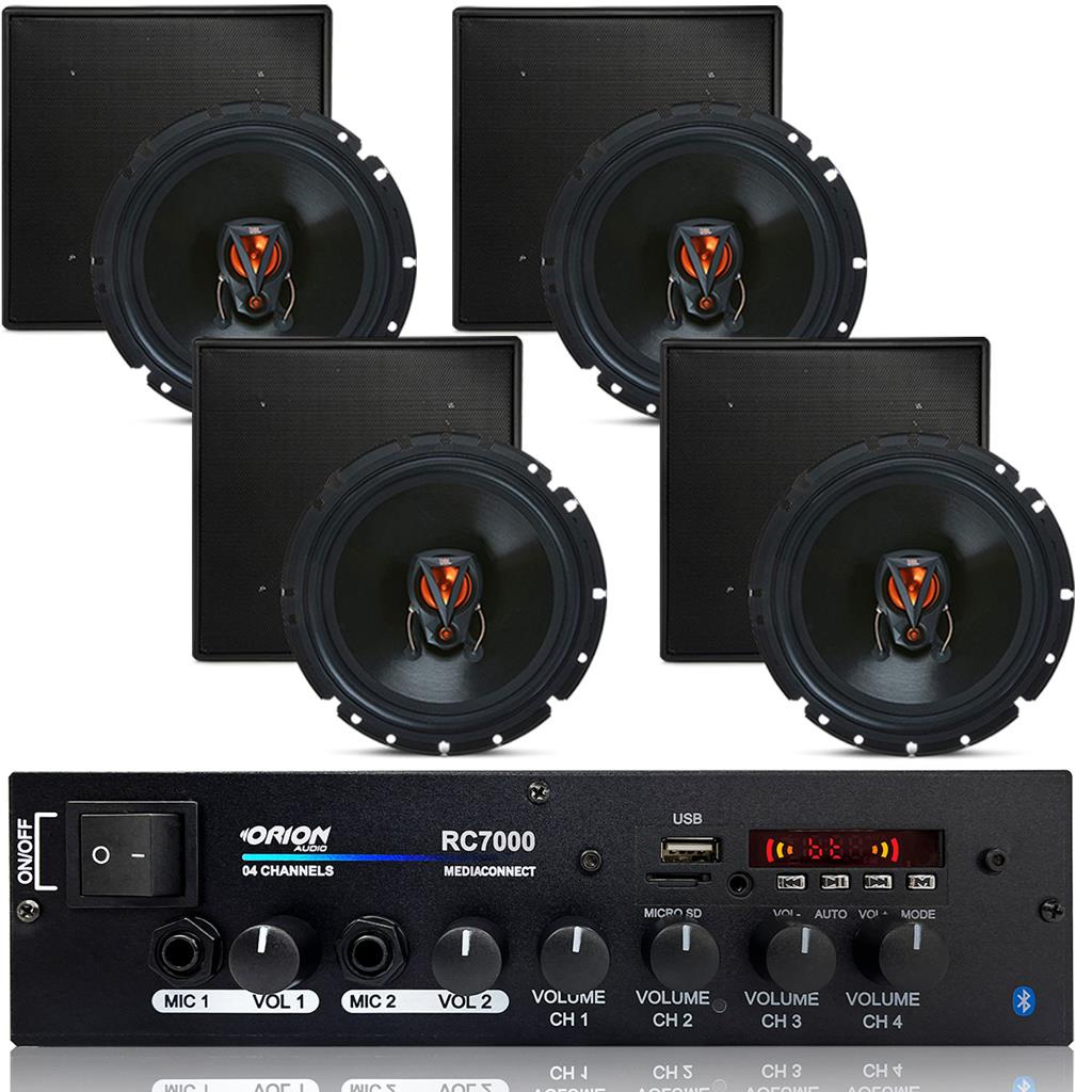 Kit 4 Caixas Jbl Embutir Preta Som Ambiente Bluetooth 4 Ch - Audio