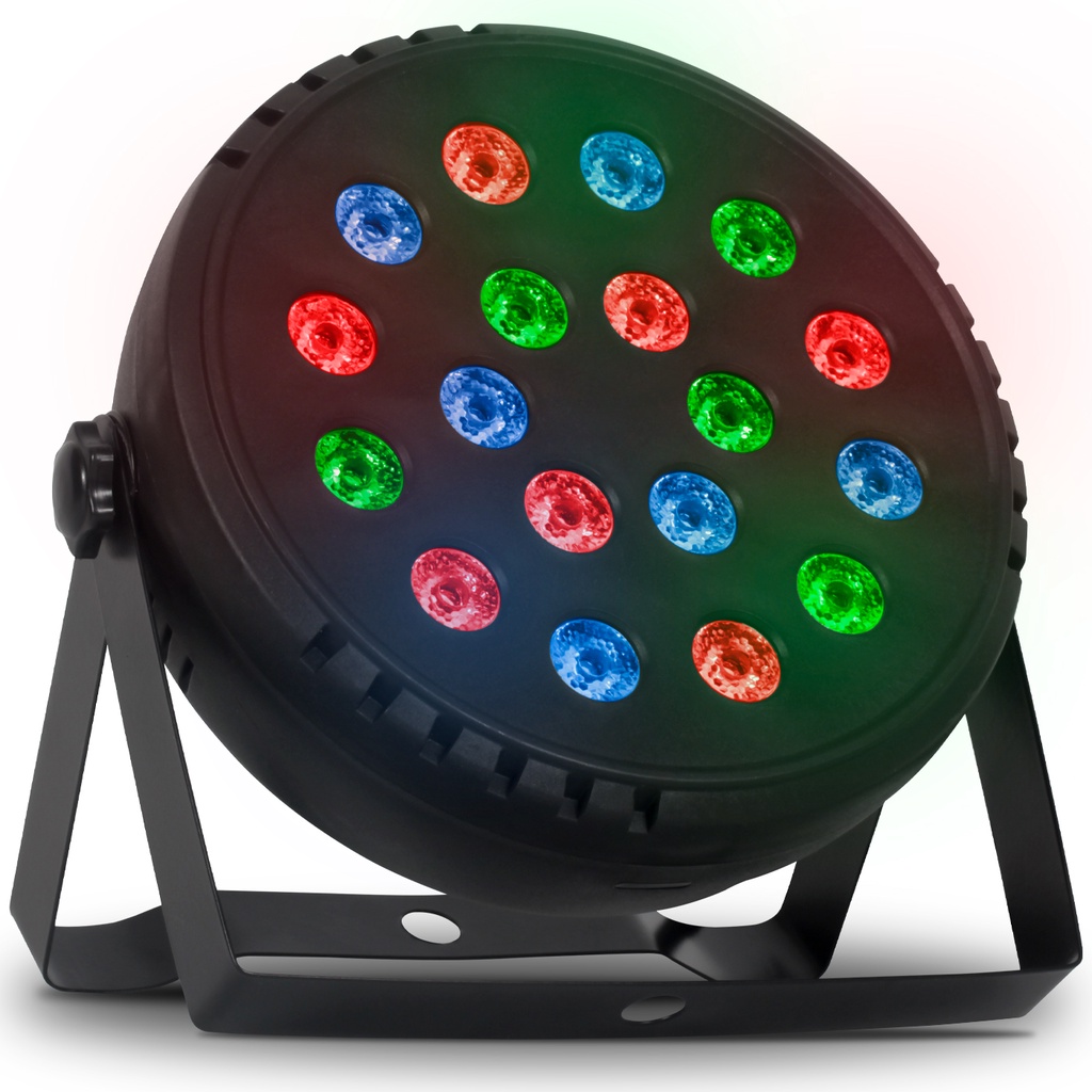 Canhão Refletor Par Led Slim 18 Leds 18w Quadriled Rgb Dmx 512 Voltagem 110v/220v