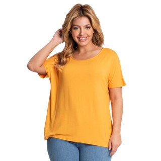Blusa Feminina Plus Size Secret Glam Amarelo