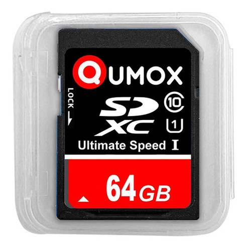Cartão Memória Sd Qumox 64gb Ultimate Speed 80Mbs e Case