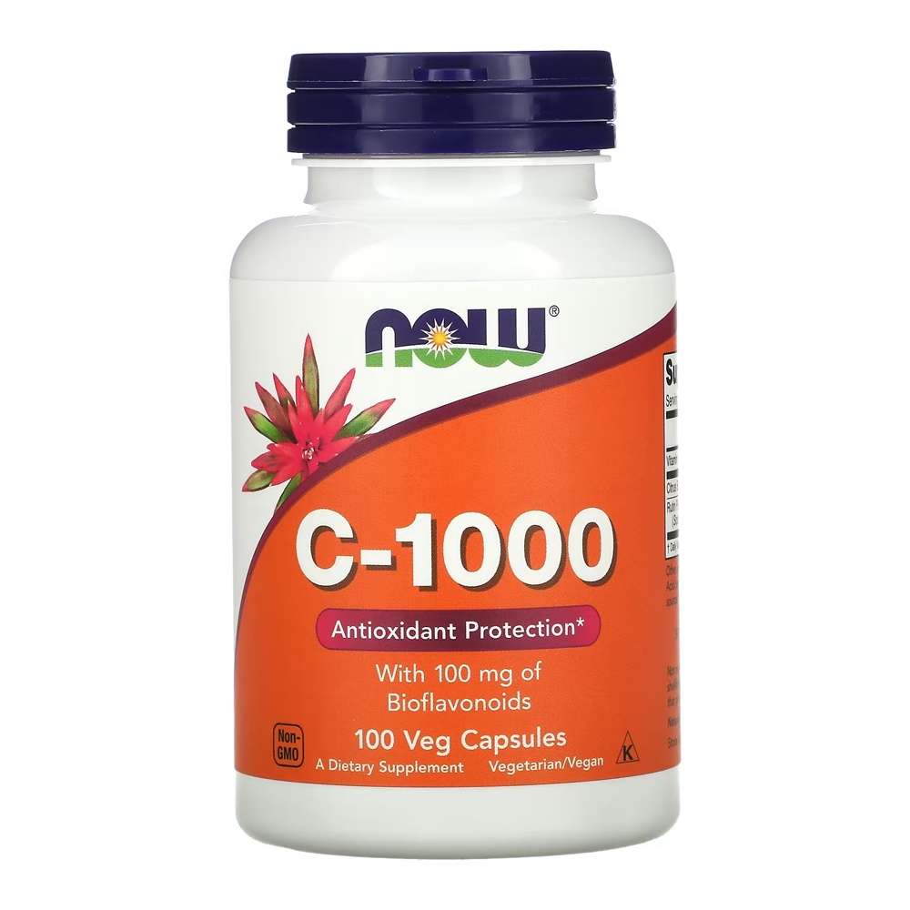 Vitamina C 1000mg Now Foods 100Veg Caps em Oferta na Shopee