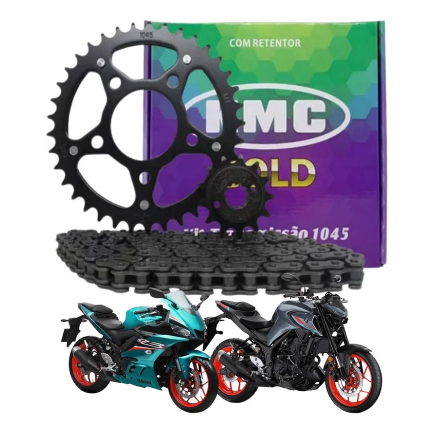 Kit Relacao Yamaha Mt 03 Yzf R3 2015 2016 2017 2018 2019 2020 2021 2022 Com Retentor Kmc em Oferta na Shopee
