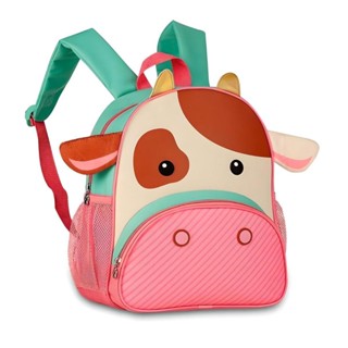 Mochila Infantil Pets Vaquinha CP24021D Verde/Rosa - Clio Style