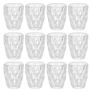 Jogo De Copos De Vidro Diamond Transparente 270ml 12 Peças - Lyor em Oferta na Shopee