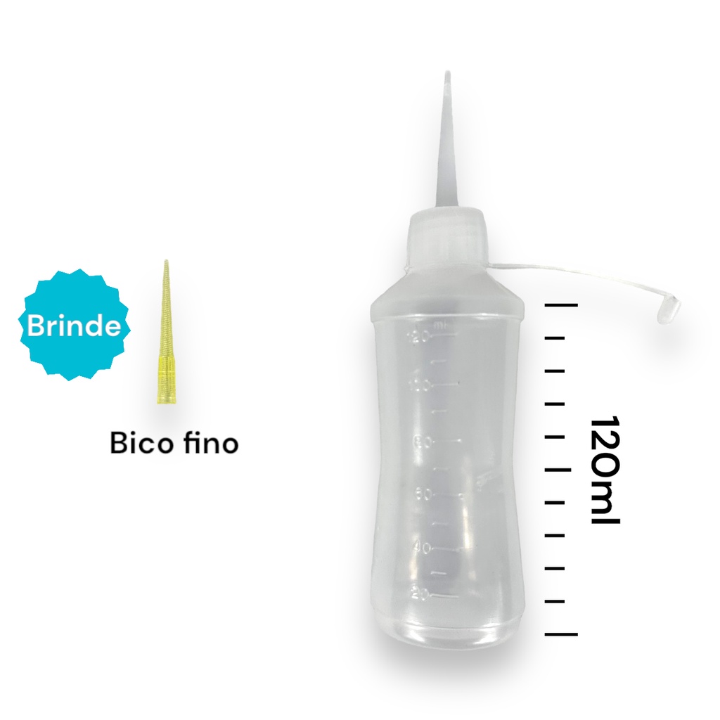 Tubo Almotolia Para Colas e Resinas 120ml Com Bico Fino em Oferta na Shopee