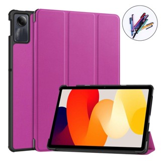 Capa Couro Magnética Para Tablet Redmi Pad SE 11 (2023) + Caneta Touch