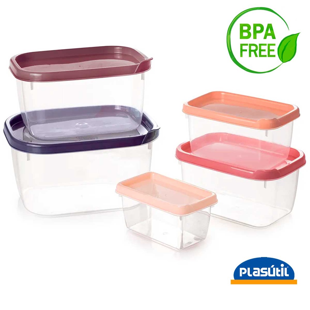 Cj 5 Potes Tupperware Conect RET R:8244 Plasutil