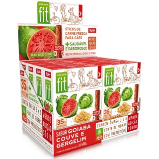 Petisco Natural e Saudável Stick FIT Spin Pet Goiaba 50g 8UN