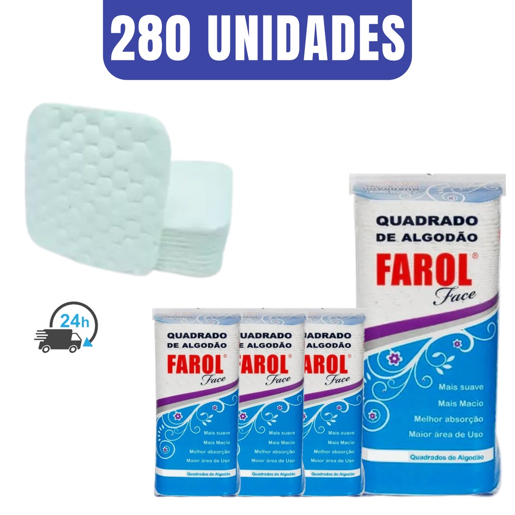 Quadrado De Algodão 280 Unidades Limpeza Facial Maquiagem Estética Algodão Quadrado